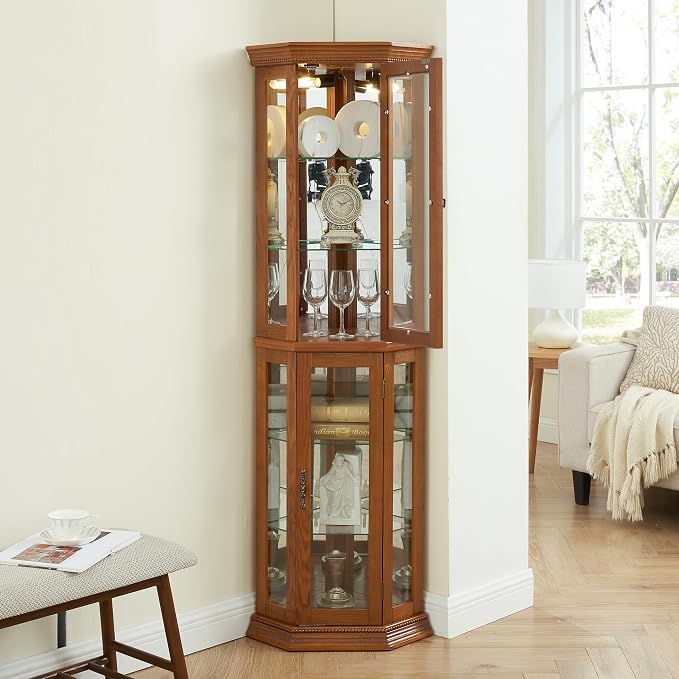 Glass Corner Display Cabinet - Image 8