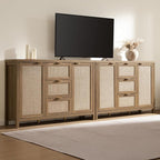 SICOTAS Rattan Large Sideboard Buffet Cabinet - Image 6