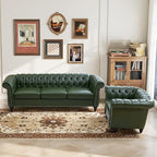 LEVNARY Chesterfield Sofa, 3 Seater Tufted Couch - Image 7