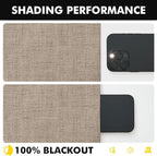 MIULEE 100% Blackout Linen Curtains 42 x 72 Inch Copper Brown 2 Panels | - Image 7