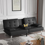 Flamaker Futon Sofa Bed Modern Folding Futon Set Convertible Recliner Lounge - Image 2