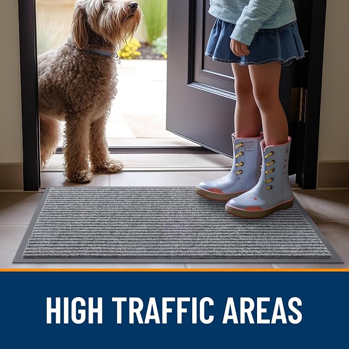 OLANLY Front Door Mat 59x34, Waterproof Heavy-Duty Indoor Outdoor Doormat | - Image 7
