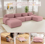 Boneless Sectional Couch, No Assembly Required, 152.7” U Shaped Modular Cloud - Image 9
