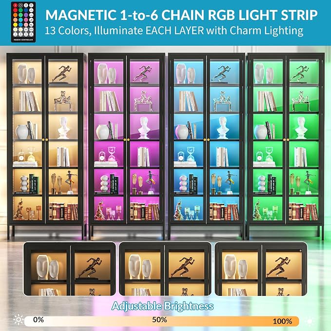 6-Tier Glass Display Cabinet - Image 3