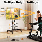 Mobile TV Stand Rolling TV Cart Floor Stand - Image 4