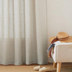 RYB HOME Sheer Curtains 102 inches, Extra Long Floor to Ceiling Curtains | Half - Image 6
