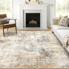 LOONGRUG Square Rug 7x7 Washable Large Neutral Modern Abstract Area Rugs | Soft by LOONGRUG