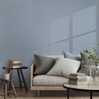 Grey Blue Grasscloth Peel and Stick Wallpaper 15.74" x 196.85" Textured Neutral - Image 5