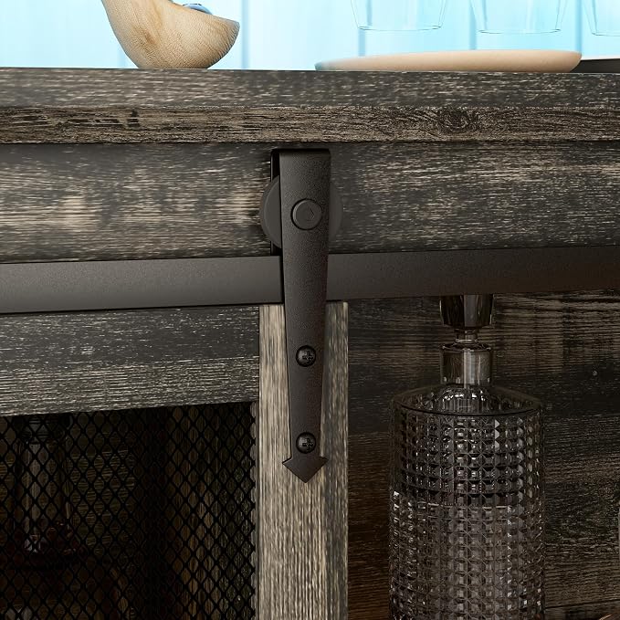 HOMCOM Farmhouse Coffee Bar Cabinet - Image 9