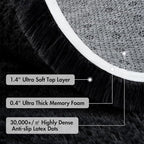 4x6 Ft Shag Black Rugs for Bedroom Living Room, Ultra Soft Fluffy Furry Area - Image 9