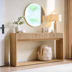 OKD 63" Fluted Console Table for Entryway, Modern Entryway Table by OKD