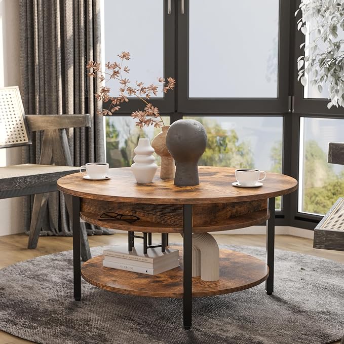 FABATO Round Lift Top Coffee Table - Image 8