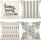 YCOLL Pillow Covers 16x16 Set of 4, Modern Sofa Throw Pillow Cover, Decorative by PillowCoversExpert