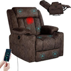 LEVELEVE Retro Rocking Recliner Chair, Massage Rocker Recliner Chair by Enjoyyourlife