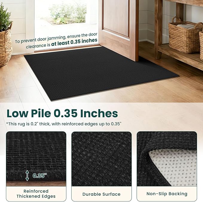 KOZYFLY Black 3x14 Runners Rugs - Image 4
