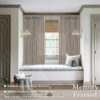 Light Filtering 54 Inch Pleated Linen Taupe Curtains 50 Inch Wide | Pinch Pleat - Image 2