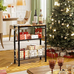 Narrow Side Table for Small Space, 3-Tier End Table - Image 2
