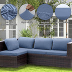 8PCS Patio Cushion Covers.Patio Furniture Couch SeatSlipcovers | Washable - Image 3