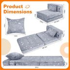 MeMoreCool Kids Floor Mattress Glow in The Dark, Convertible Sofa Couch - Image 5