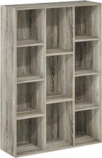 Furinno LUDER Book Shelf, 11-Cube Bookshelf, Reversible Bookcase, 9.4 x 29.1 x - Image 6