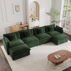 mikibama Modular Sectional Sofa, 146.5 Inch U Shaped Couch Set by Mikibama