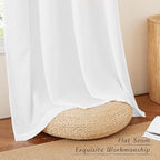 NICETOWN White Linen Curtains 102 inches Long - Image 6