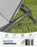 Adjustable Patio Chaise Lounge Chair, Outdoor Pool Lounger - Image 3