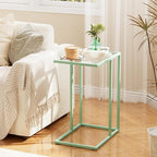 Easy Paws C Shaped Table, Glass Side End Table - Image 2