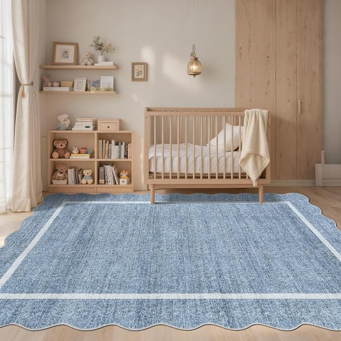 GarveeHome Scalloped Washable 10x13 Rug - Image 3