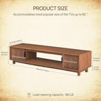 Alpen Fluted TV Stands for Living Room, Wood Television Media Cabinet for - Image 2