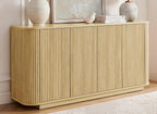 LKTART 64" Buffet Cabinet with Storage, Modern Fluted Accent Sideboard Media by LKTART