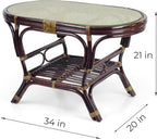 Malibu Lounge Set of 4: 2 Natural Rattan Wicker Chairs, Three-Seater Sofa and - Image 5