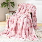 Luxury Faux Rabbit Fur Twin Blanket by TOUCHAT