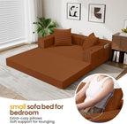 COMAX Futon Sofa Bed, 4‑in‑1 Convertible Sofa Bed, Folding Boneless Couches - Image 4