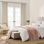 Large Pletaed Curtains 126 Inches Long, Extra Length Burg Heat&Cold Blocking - Image 4
