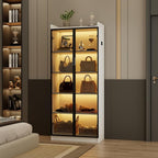 Dystler Display Cabinet with Doors and Adjustable Shelves, 5 Tier Display Case - Image 8