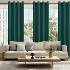 Blackout Curtains for Bedroom, Hunter Green, 52 x 84 Inch, 2 Panels | Thermal - Image 6