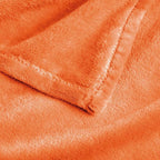 BEDELITE Fleece Blanket Soft Fall Oversized Bed Blanket Orange 120"x120" | - Image 5