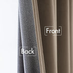 MIULEE Velvet Curtains 52x108 inches 2 Panels Light Taupe Blackout Curtains | - Image 6