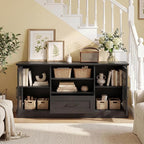 Giantex Farmhouse TV Stand for 65/70 Inch TV, Tall Entertainment Center - Image 4