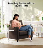 Welzona Sofa Accent Chair, Tool-Free Setup Living Room Accent Chairs, Comfy Arm - Image 6