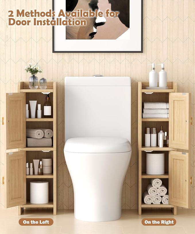 Akxomel Rattan Small Bathroom Cabinet - Image 4