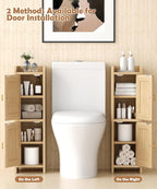 Akxomel Rattan Small Bathroom Cabinet - Image 4