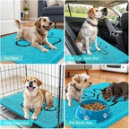 OLANLY Dog Door Mat for Muddy Paws 36x24, Paw Print Design Chenille Mud Mat | - Image 7