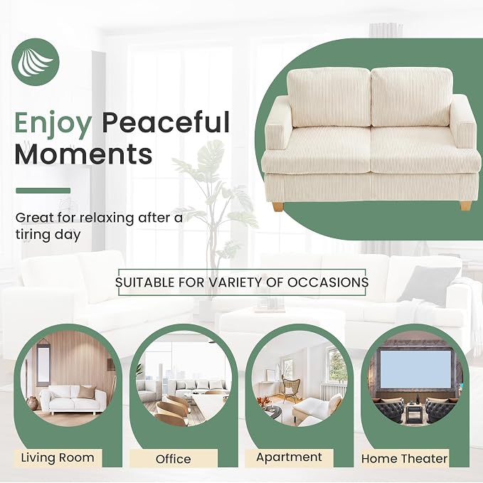 YOUDENOVA 2 Piece Set Comfy Sofa Couch, Loveseat Sofa * 2 - Image 6