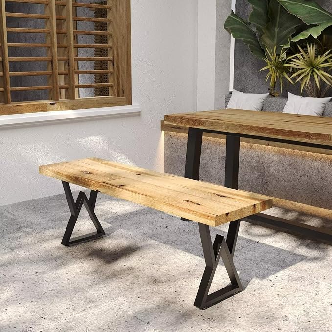 Metal Bench Legs 16 Inch Double Triangle Coffee Table Legs End Table Legs - Image 3