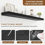 fuqing Floating Shelves for Wall, Wall Mounted Wood Floating Shelf - Image 5