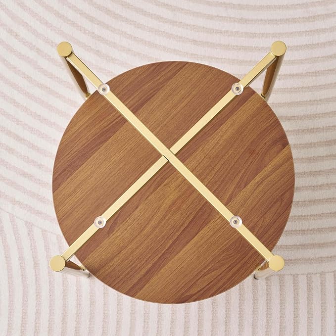 LumFurn Round Glass End Table, Mid-Century Modern Design Sofa Table - Image 8