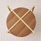 LumFurn Round Glass End Table, Mid-Century Modern Design Sofa Table - Image 8