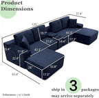 125" Oversized Sectional Couches - Image 2
